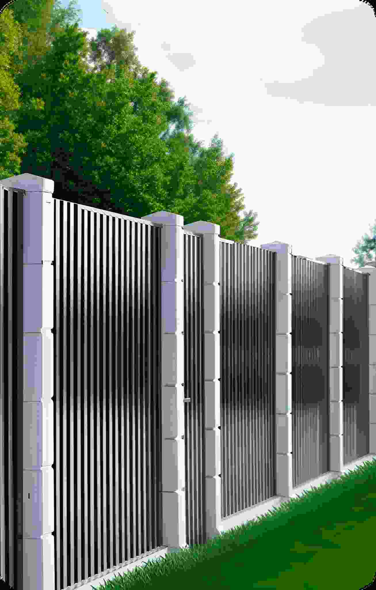 Серый забор